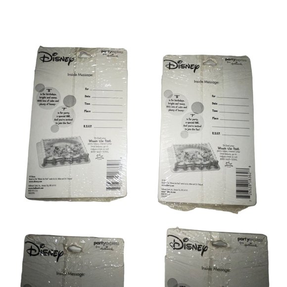 NIP Hallmark Disney Winnie the Pooh Vintage 1st Birthday Invitations Party Cards - Picture 5 of 6